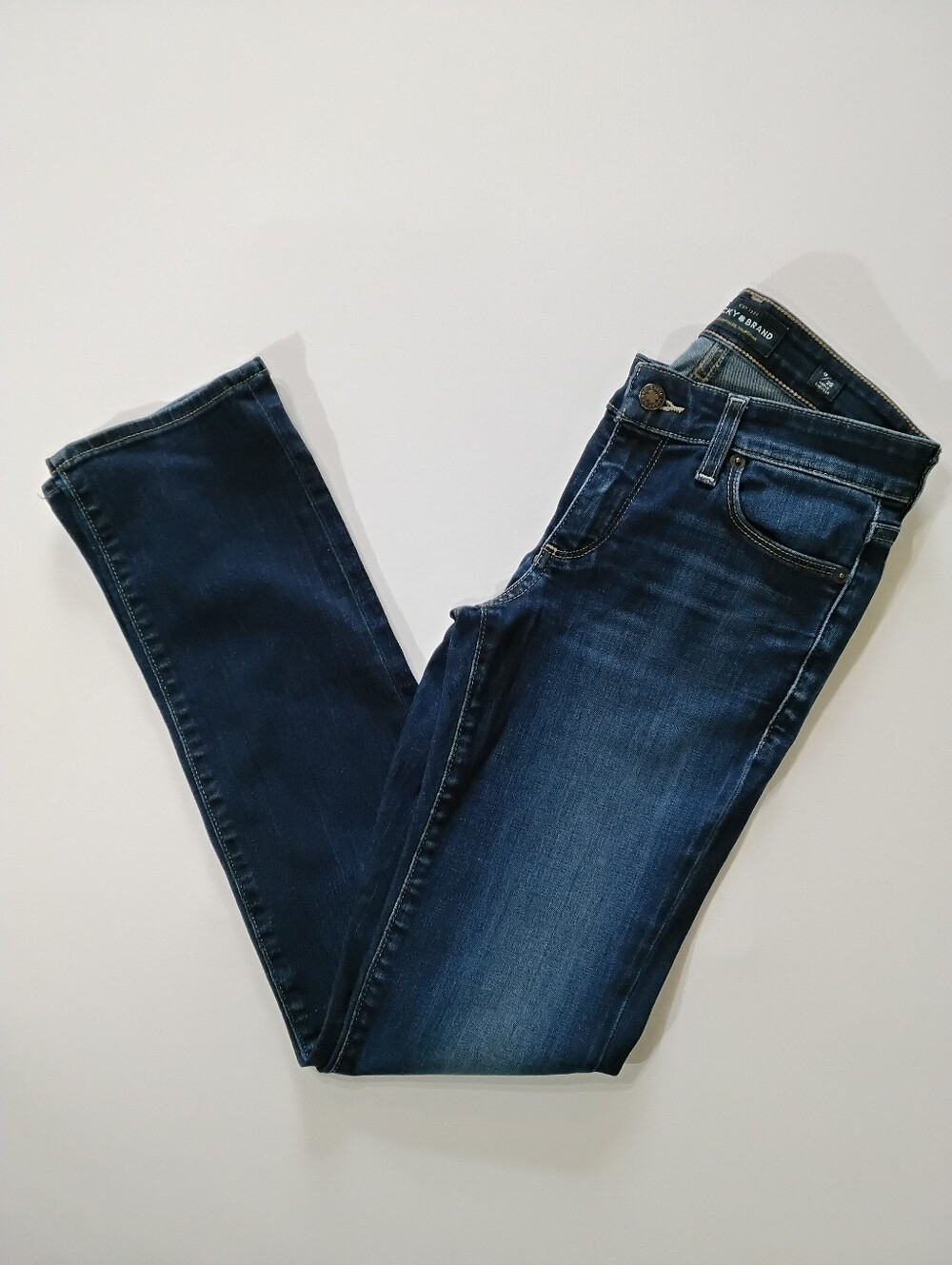 Lucky Brand Jeans Womens 0 Cheville Sweet Straight Low Rise Skinny Dark Wash
